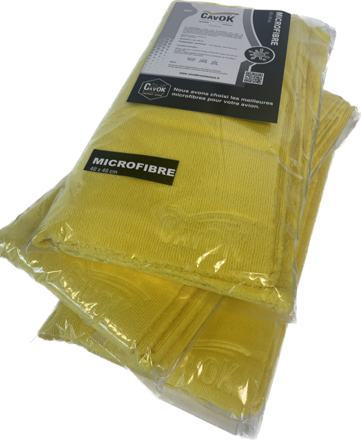 15 Micro Fibre Haut de gamme 40x40 Jaune.